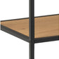 Regal Seaford 135 x 35 x 150 cm, Nature/Schwarz - MEGART