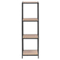 Regal Seaford 35 x 37 x 119,5 cm, Nature/Schwarz - MEGART