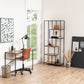Regal Seaford 77 x 35 x 185cm, Braun/Schwarz - MEGART