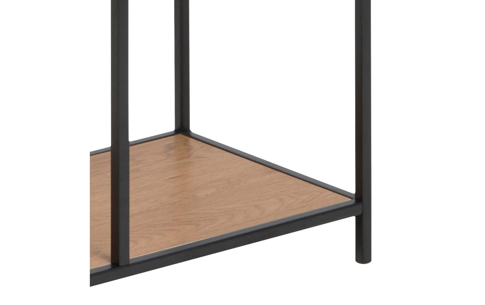 Regal Seaford 77 x 35 x 185cm, Braun/Schwarz - MEGART