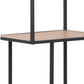 Regal Seaford 77 x 35 x 185cm, Braun/Schwarz - MEGART