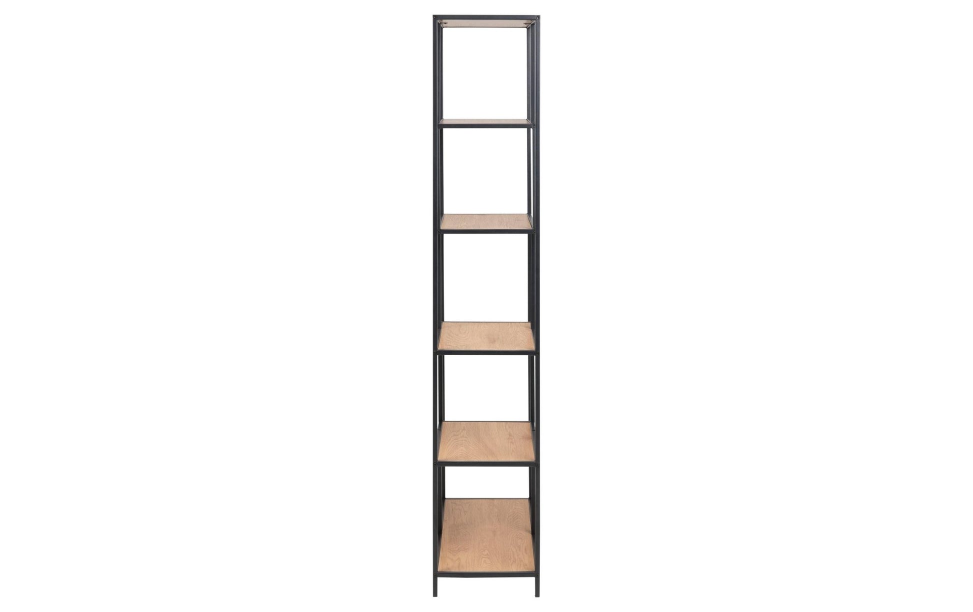 Regal Seaford 77 x 35 x 185cm, Braun/Schwarz - MEGART