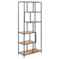 Regal Seaford 77 x 35 x 185cm, Braun/Schwarz - MEGART