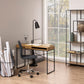 Regal Seaford 77 x 35 x 185cm, Braun/Schwarz - MEGART