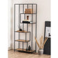 Regal Seaford 77 x 35 x 185cm, Braun/Schwarz - MEGART