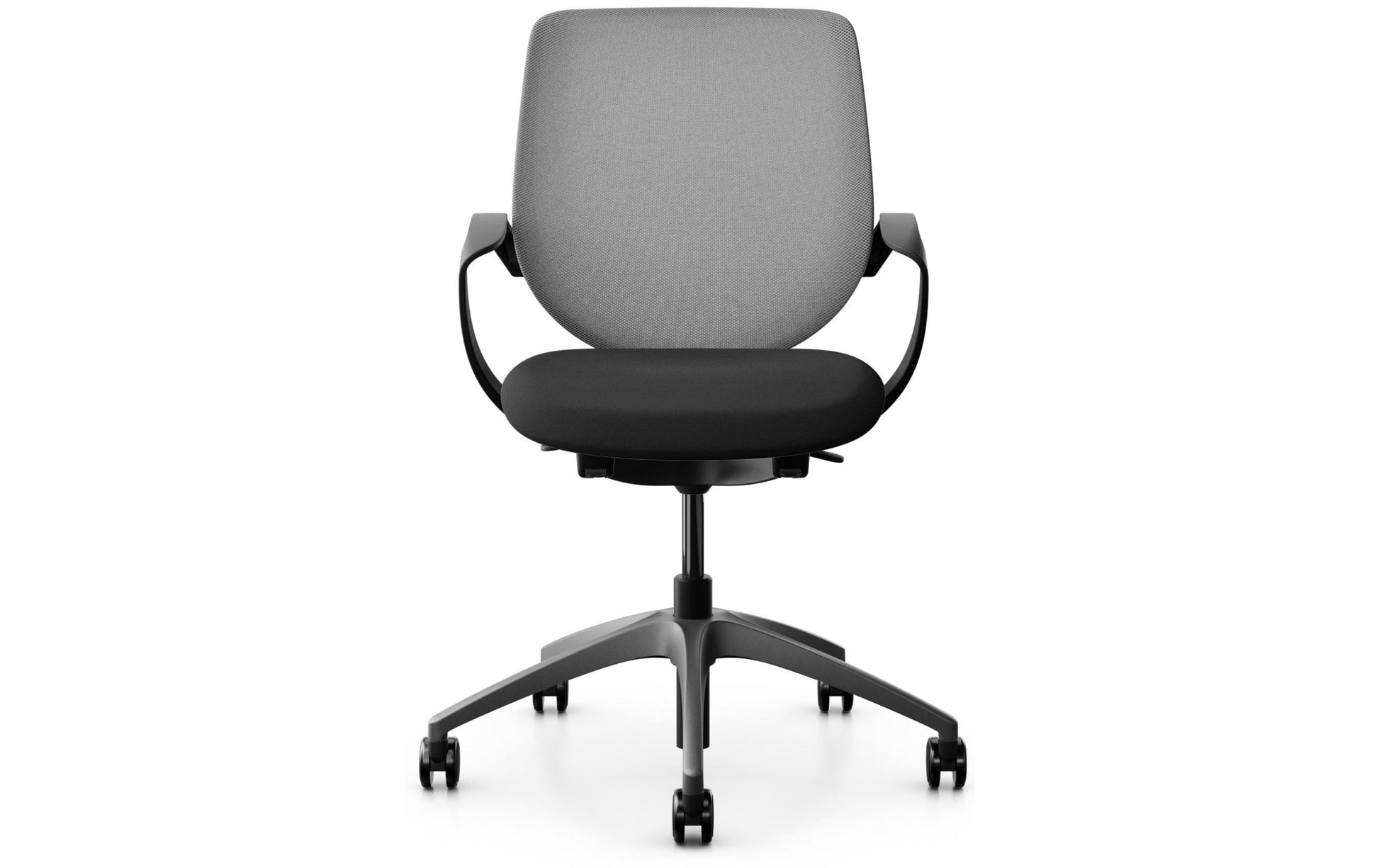 Giroflex Bürostuhl 313 mit Netzrücken und Armlehnen, Grau - MEGART