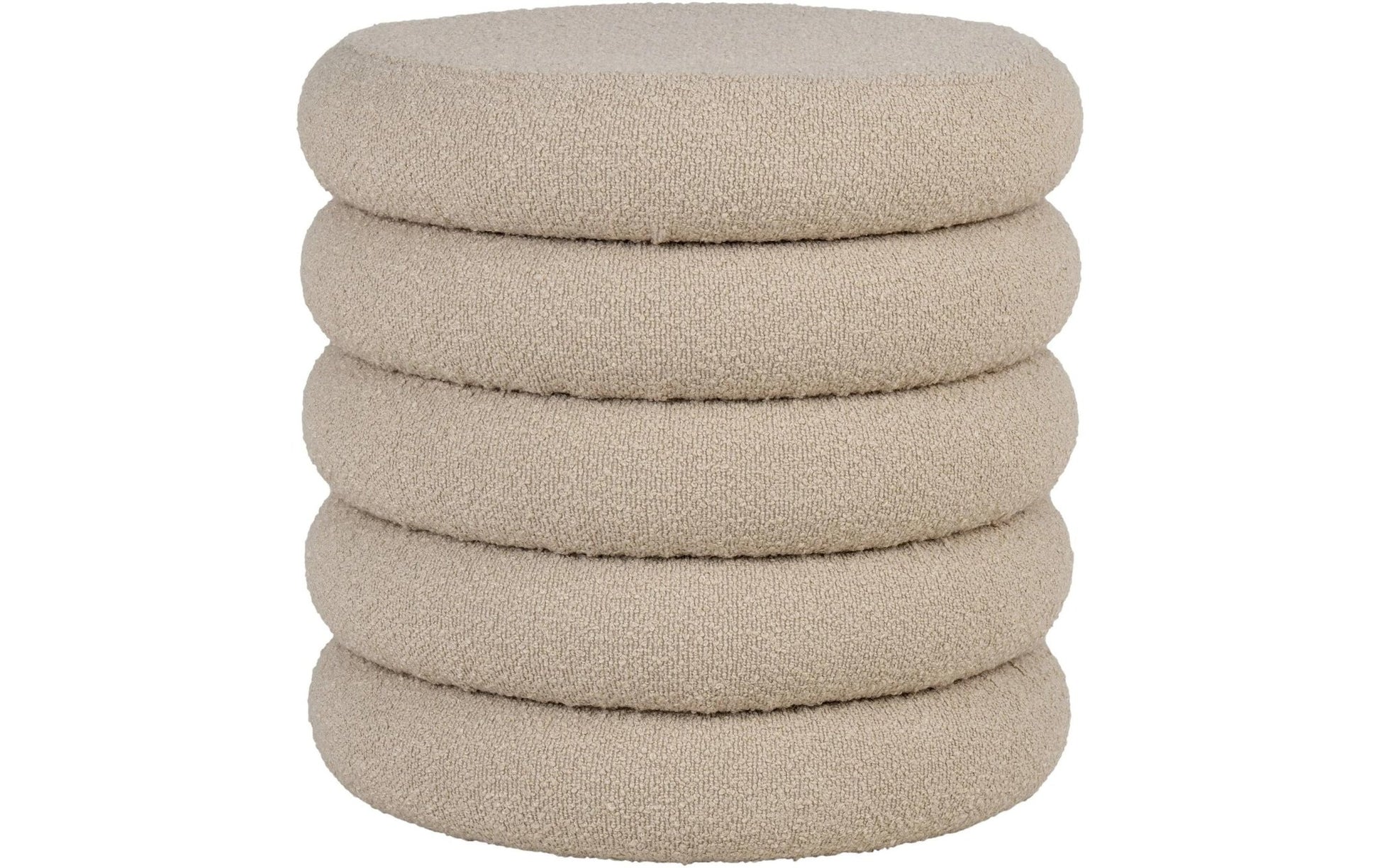 Pouf Brooklyn 44 x 44 cm, Beige - MEGART
