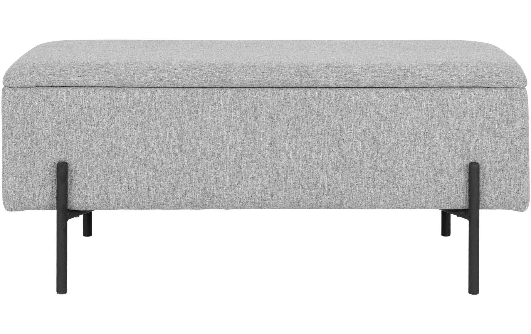 Sitztruhe Watford 36.5 x 95 x 46 cm, Hellgrau - MEGART
