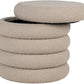Pouf Brooklyn 44 x 44 cm, Beige - MEGART
