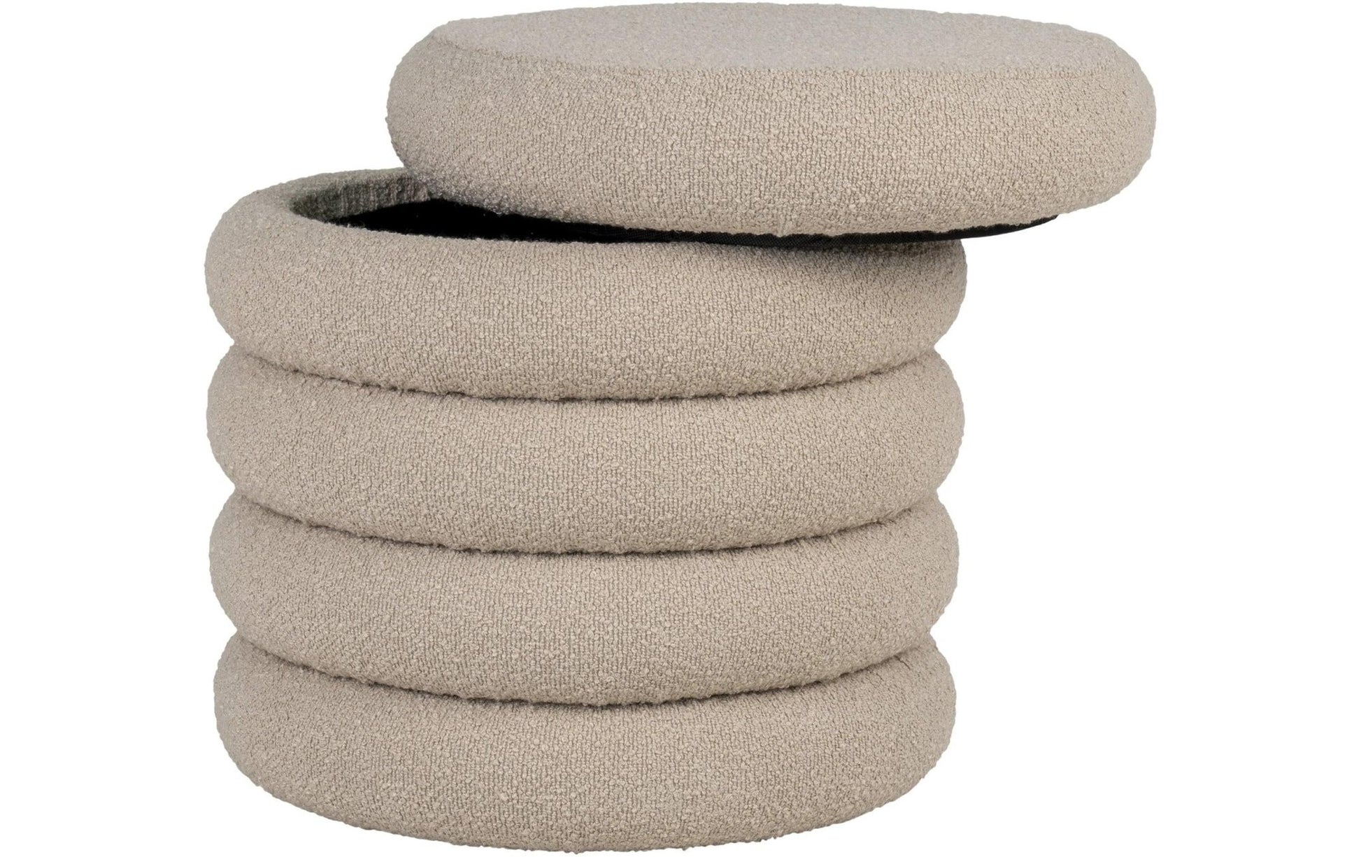 Pouf Brooklyn 44 x 44 cm, Beige - MEGART