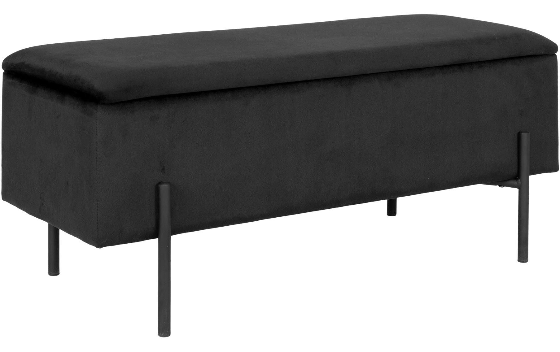 Sitztruhe Watford 36.5 x 95 x 46 cm, Schwarz - MEGART