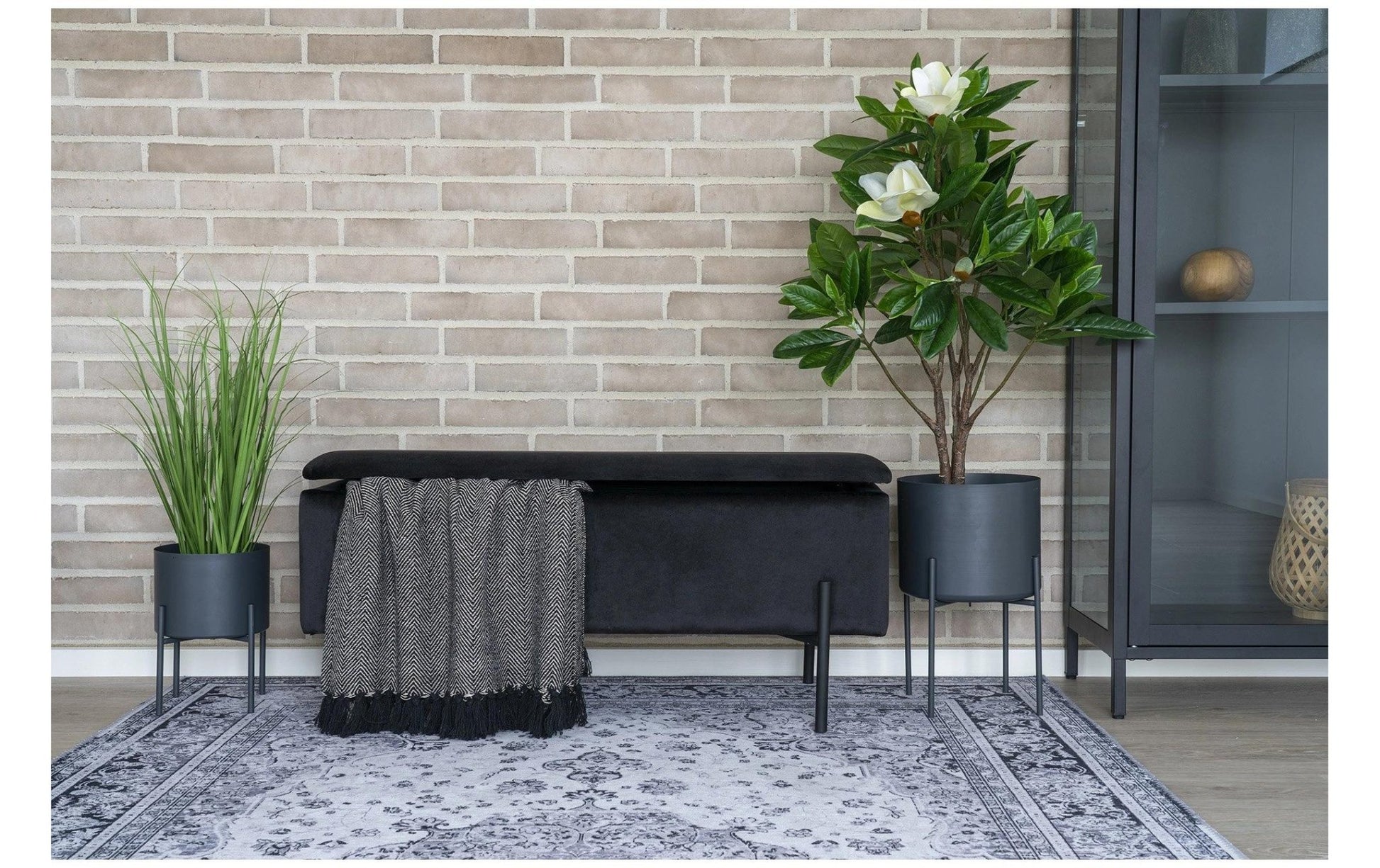 Sitztruhe Watford 36.5 x 95 x 46 cm, Schwarz - MEGART