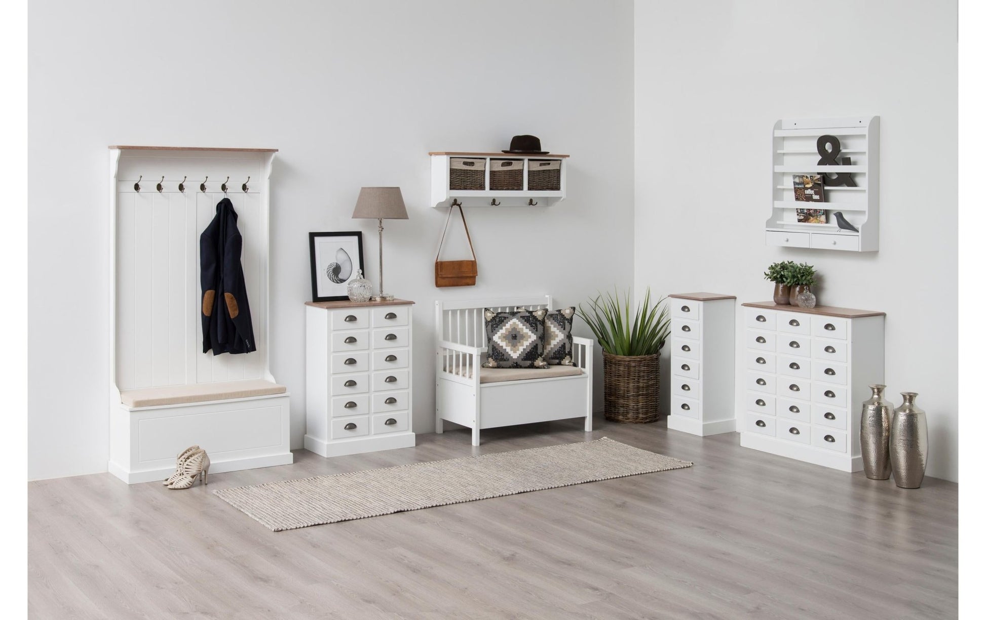 Sitzbank Aster 90 x 48 x 85 cm, Weiss - MEGART