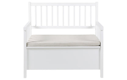 Sitzbank Aster 90 x 48 x 85 cm, Weiss - MEGART