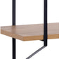 Wandregal Belfast 191 x 25,5 x 79 cm, Braun/Schwarz - MEGART