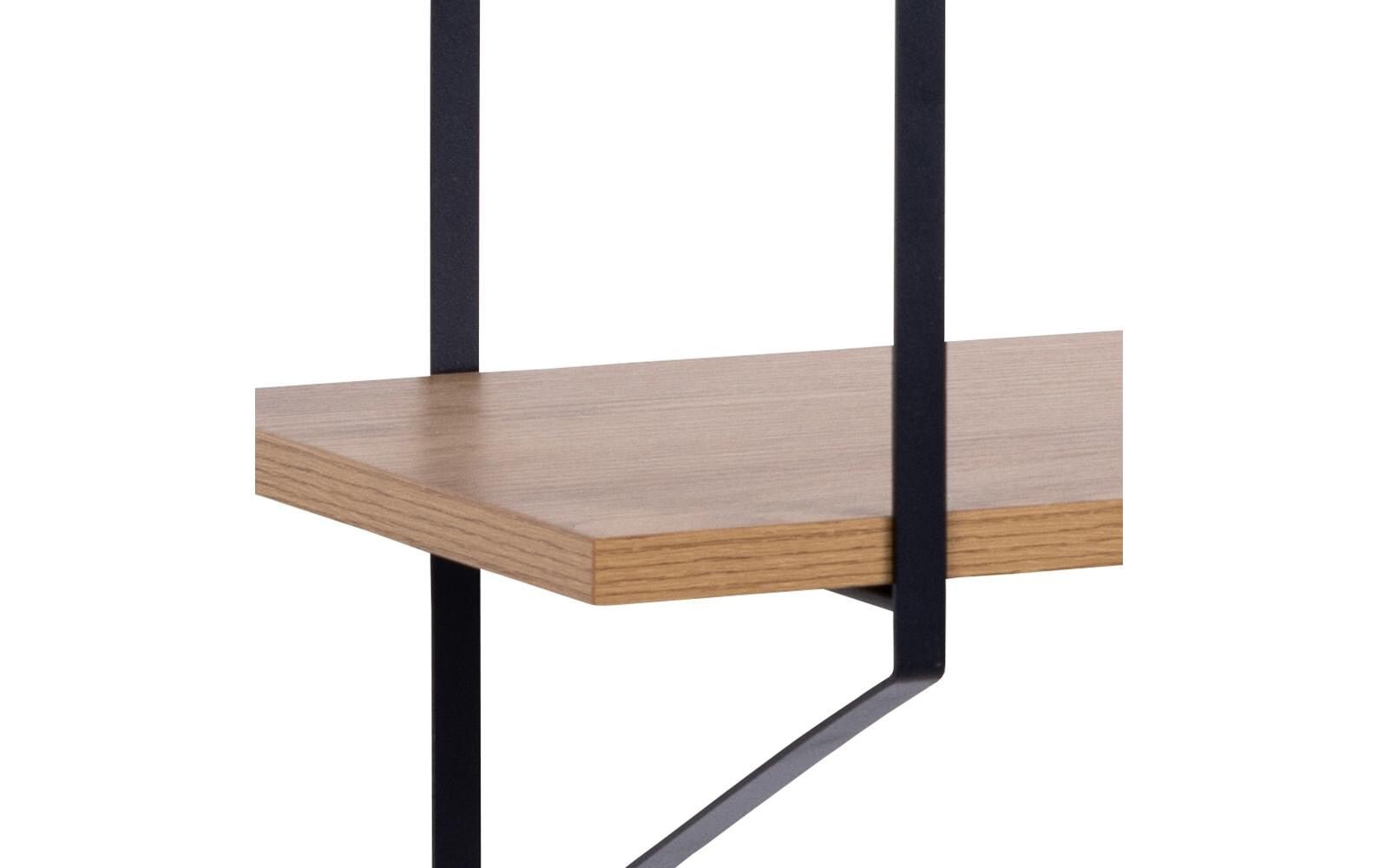Wandregal Belfast 191 x 25,5 x 79 cm, Braun/Schwarz - MEGART