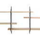 Wandregal Belfast 191 x 25,5 x 79 cm, Braun/Schwarz - MEGART