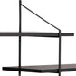 Wandregal Belfast 191 x 25,5 x 79 cm, Schwarz - MEGART