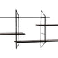 Wandregal Belfast 191 x 25,5 x 79 cm, Schwarz - MEGART