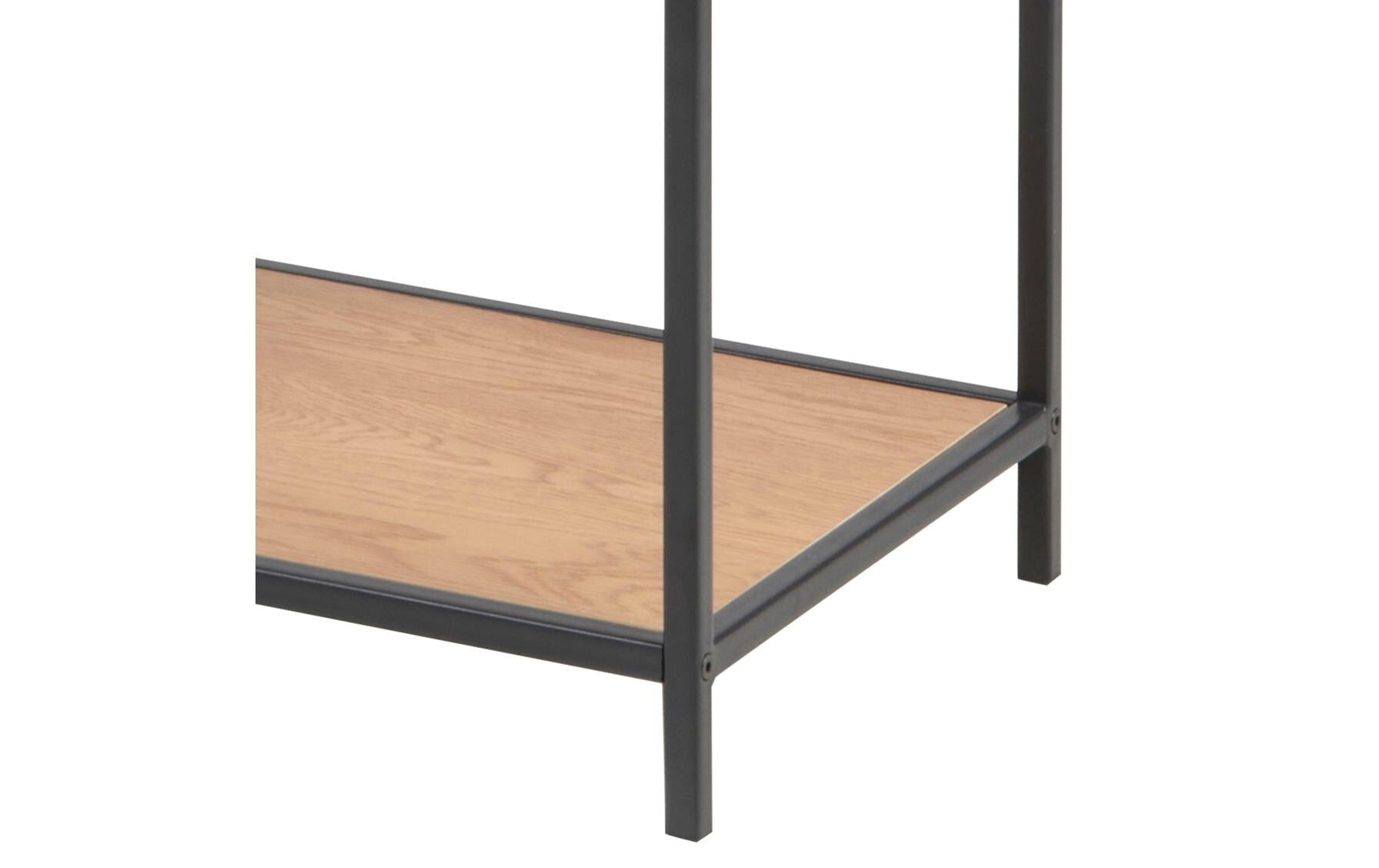 Regal Seaford 77 x 35 x 114 cm, Nature/Schwarz - MEGART