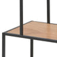 Regal Seaford 77 x 35 x 114 cm, Nature/Schwarz - MEGART