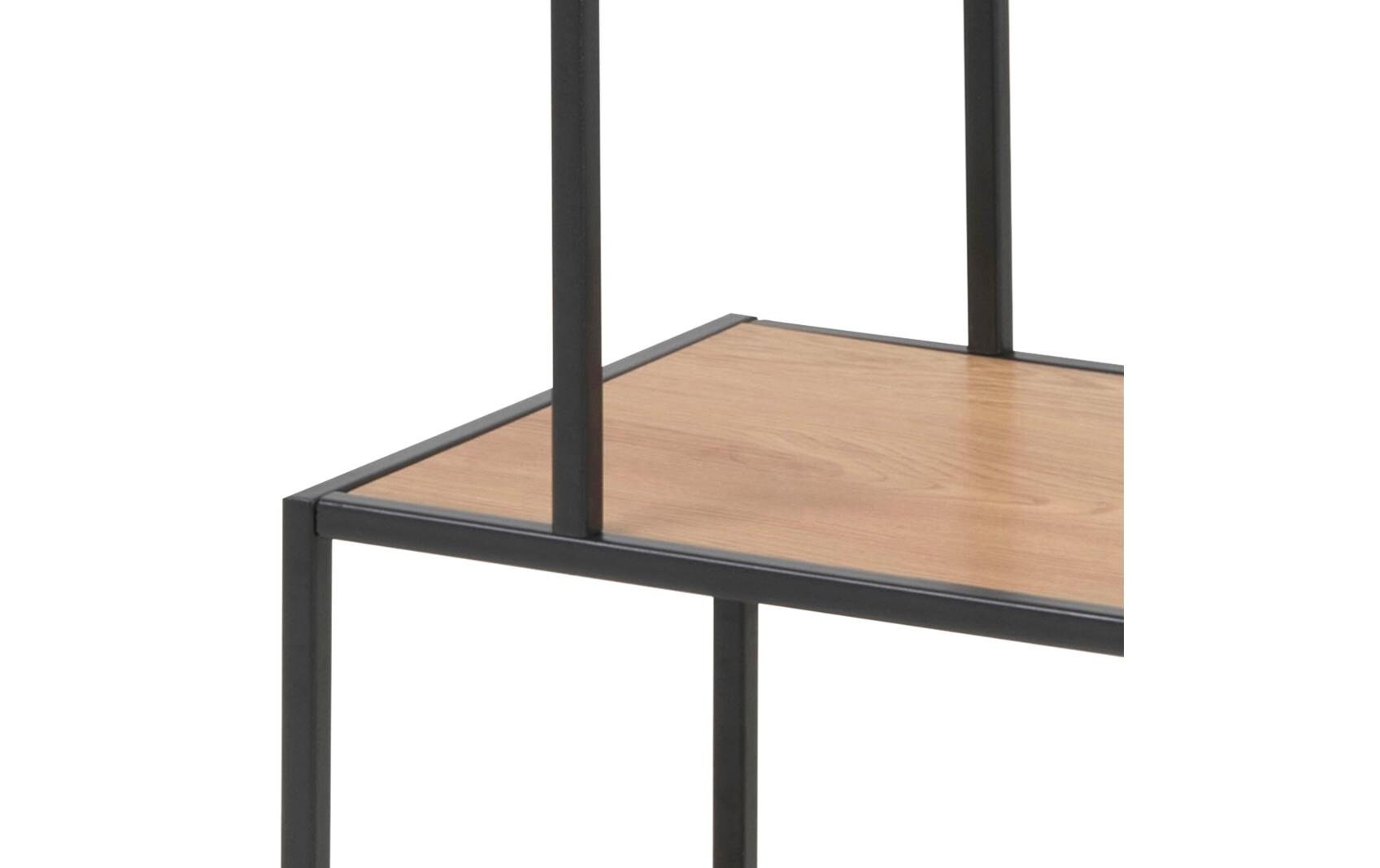 Regal Seaford 77 x 35 x 114 cm, Nature/Schwarz - MEGART
