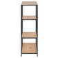 Regal Seaford 77 x 35 x 114 cm, Nature/Schwarz - MEGART