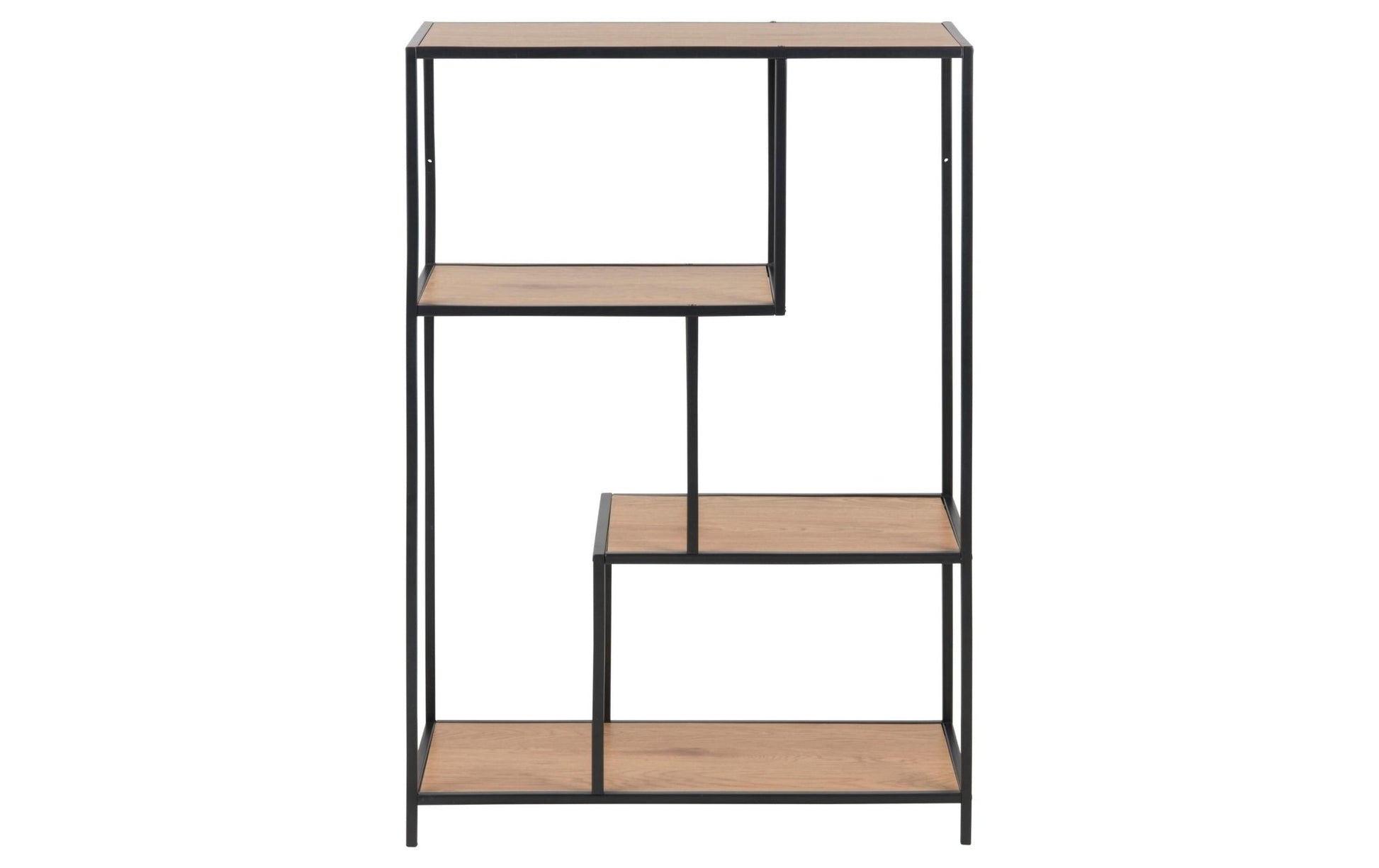 Regal Seaford 77 x 35 x 114 cm, Nature/Schwarz - MEGART