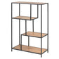 Regal Seaford 77 x 35 x 114 cm, Nature/Schwarz - MEGART