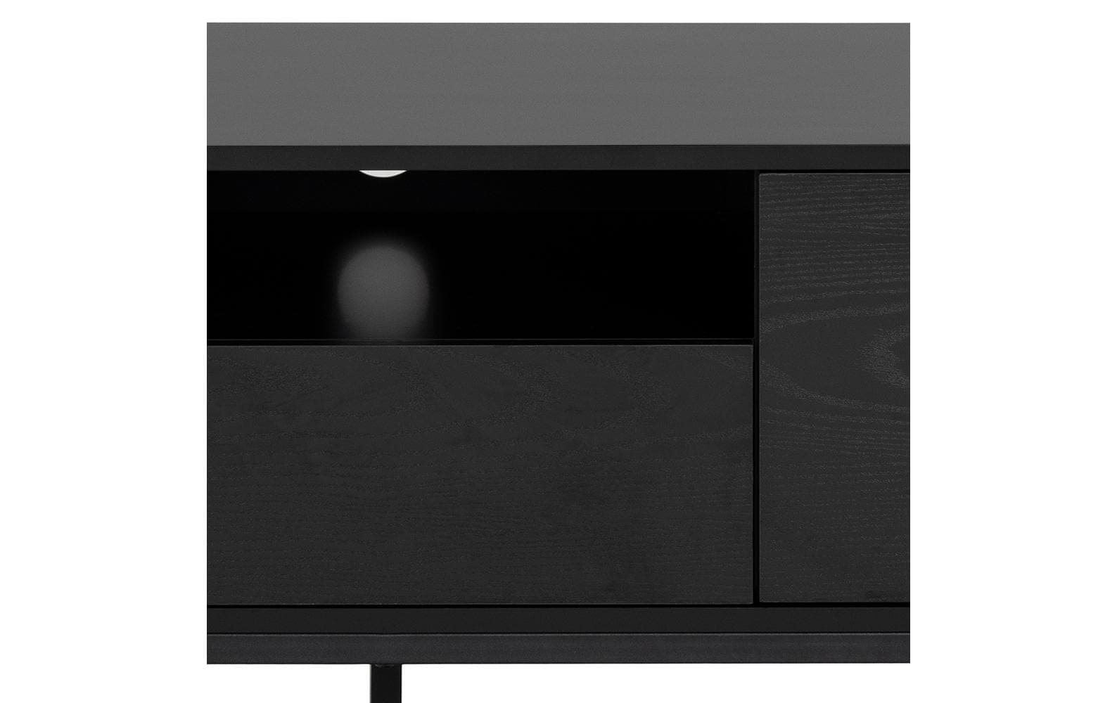 TV - Möbel Seaford 140 x 40 x 45 cm, Schwarz - MEGART