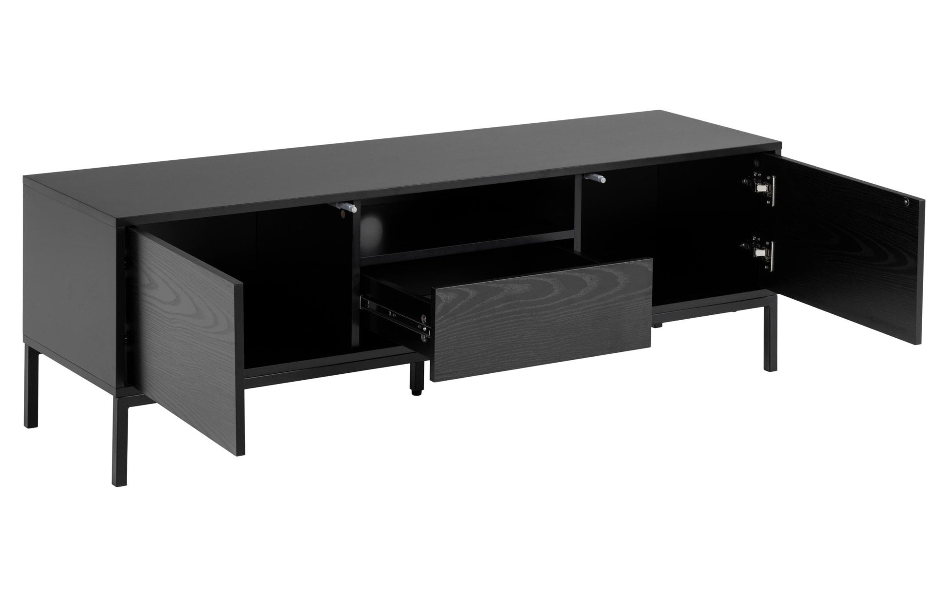 TV - Möbel Seaford 140 x 40 x 45 cm, Schwarz - MEGART