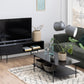 TV - Möbel Angus 140 x 40 x 44.5 cm, Schwarz - MEGART