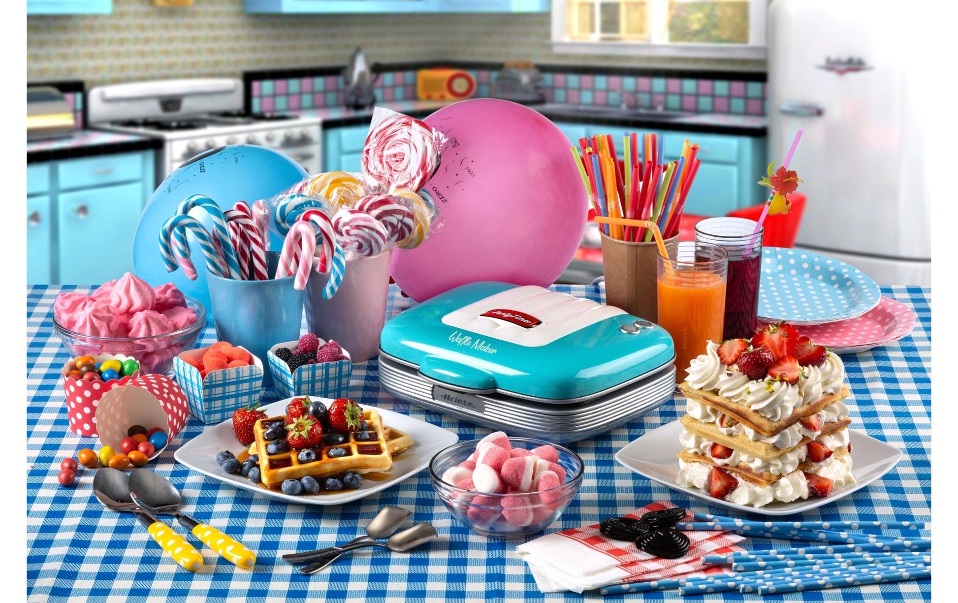 Waffeleisen Party Time ARI - 1973 - BL Blau - MEGART