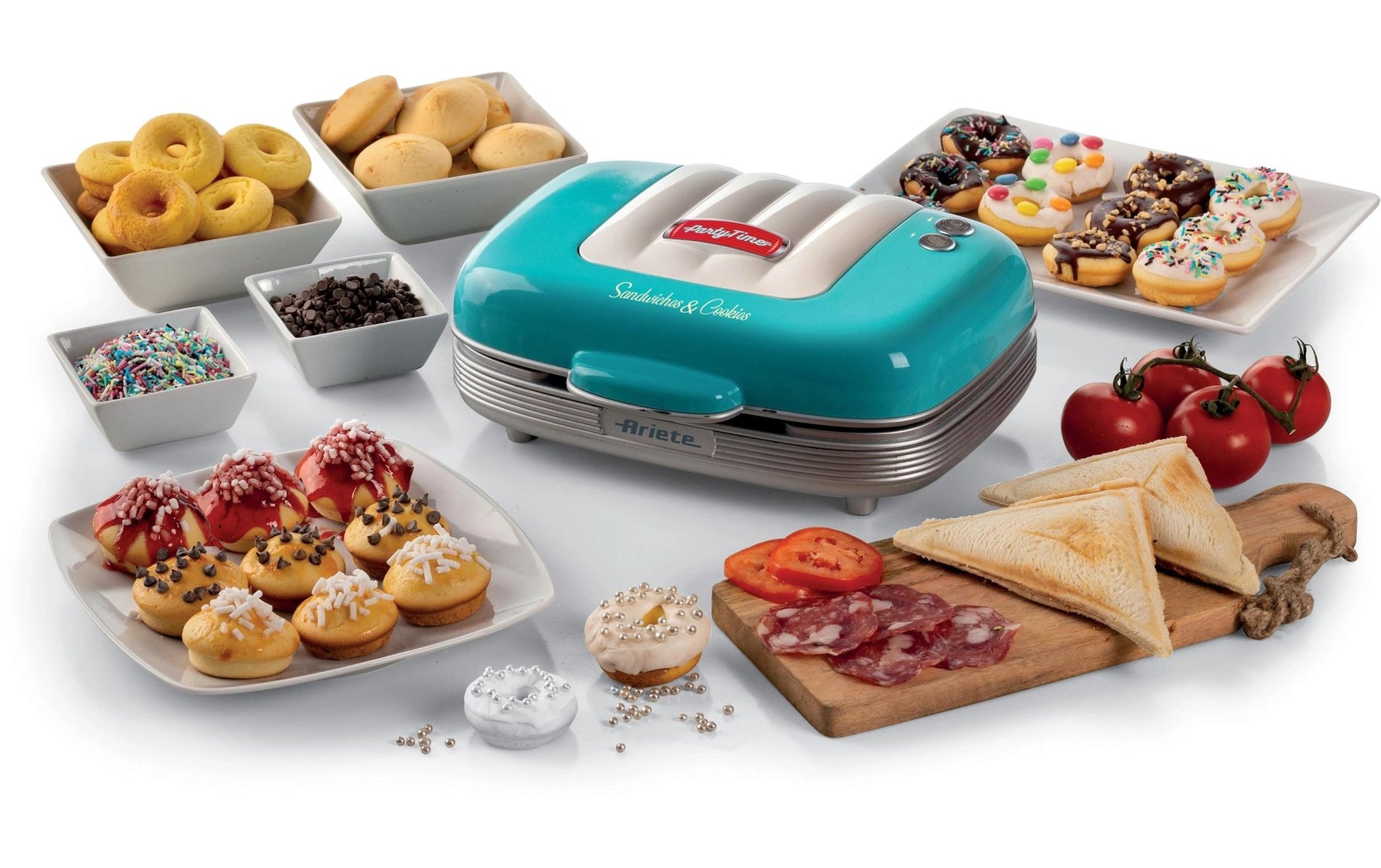 Multifunktionsgrill Party Time ARI - 1972 - BL 700 W, Blau - MEGART