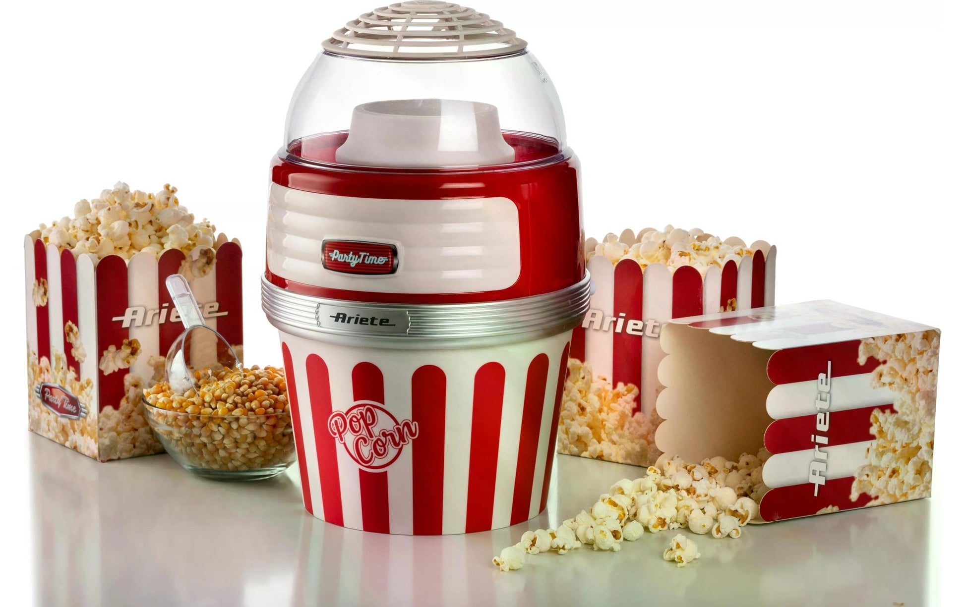 Popcorn Maschine Party Time ARI - 2957 - RD Rot/Weiss - MEGART