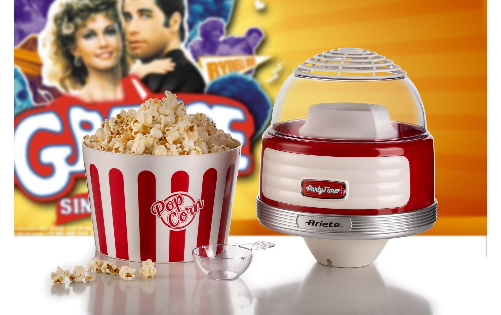Popcorn Maschine Party Time ARI - 2957 - RD Rot/Weiss - MEGART