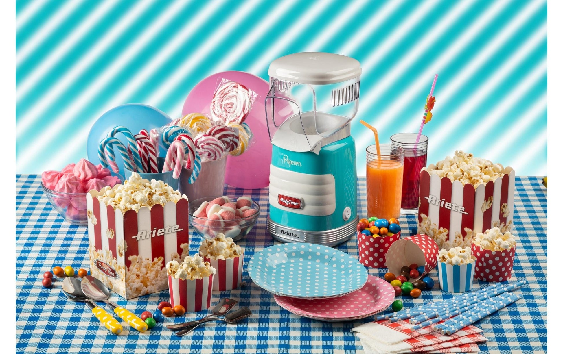 Popcorn Maschine Party Time ARI - 2956 - BL Blau - MEGART