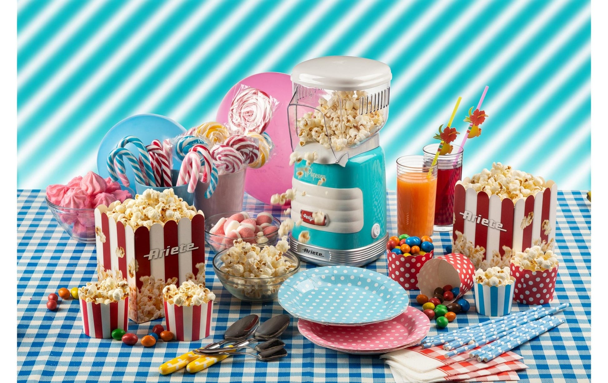 Popcorn Maschine Party Time ARI - 2956 - BL Blau - MEGART