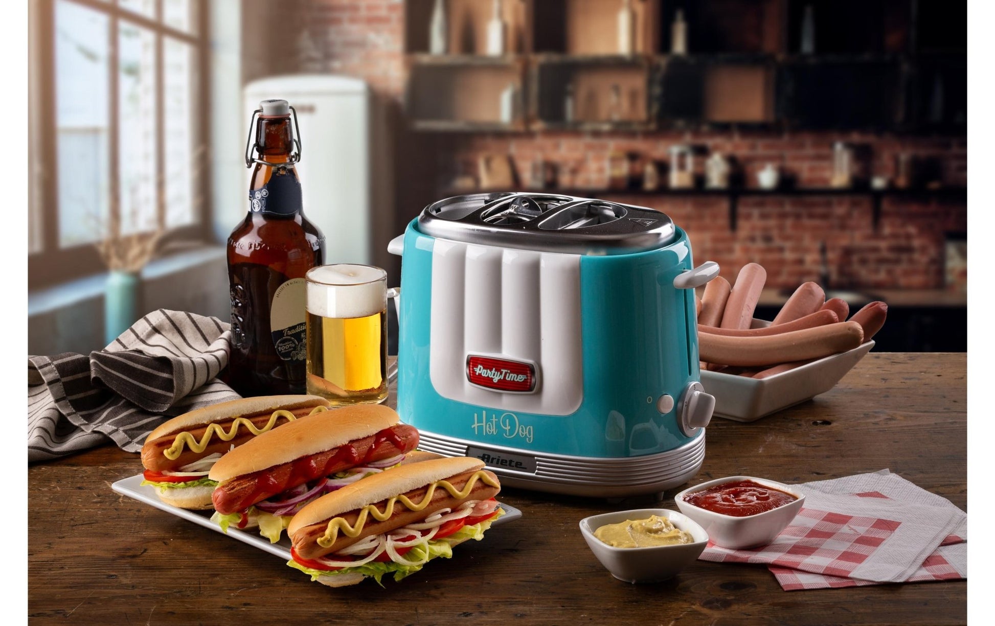 Hot Dog Maschine Party Time ARI - 206 - BL Blau - MEGART