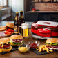 Hamburger - Grill Party Time ARI - 205 - RD 1200 W, Rot/Weiss - MEGART