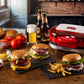 Hamburger - Grill Party Time ARI - 205 - RD 1200 W, Rot/Weiss - MEGART