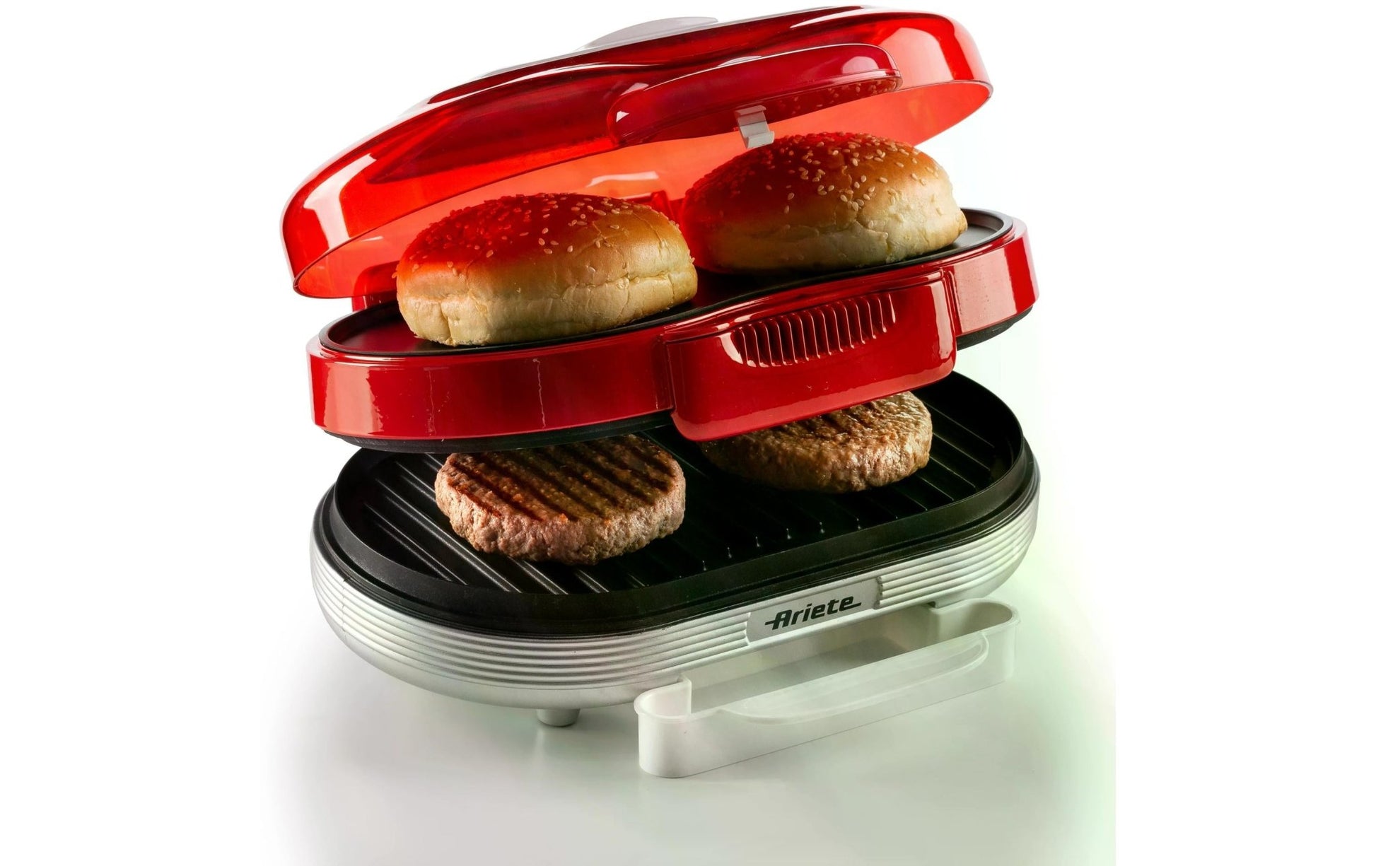 Hamburger - Grill Party Time ARI - 205 - RD 1200 W, Rot/Weiss - MEGART