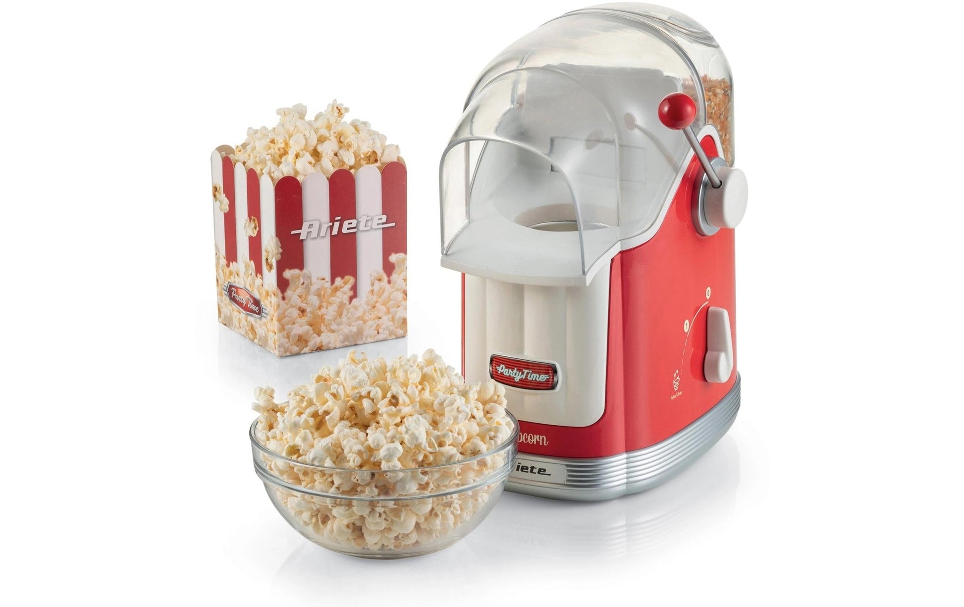 Popcorn Maschine Party Time ARI - 2958 - RD Rot/Weiss - MEGART