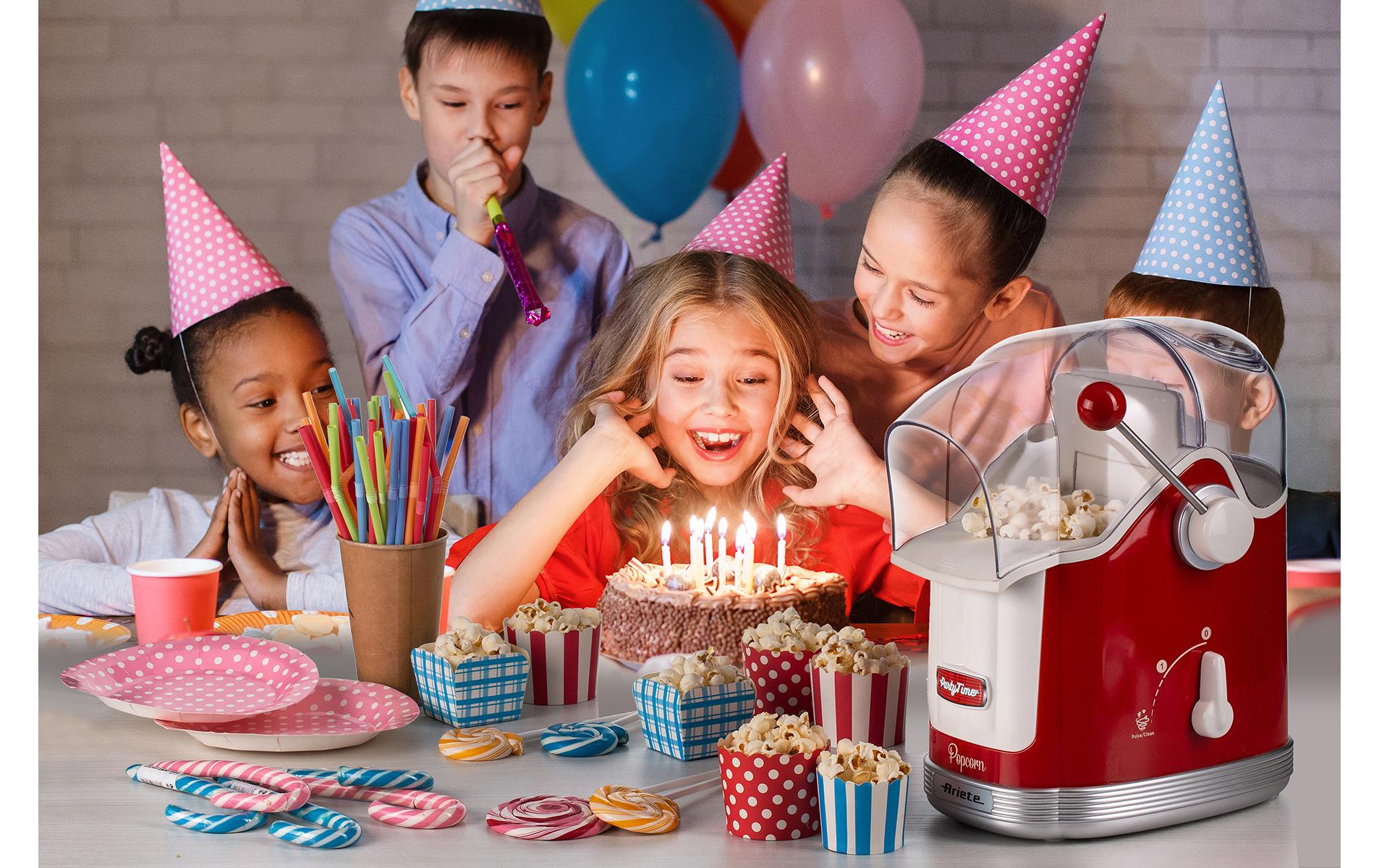 Popcorn Maschine Party Time ARI - 2958 - RD Rot/Weiss - MEGART