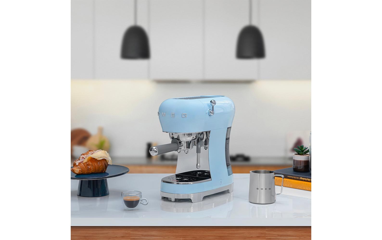 Siebträgermaschine 50's Style ECF02PBEU Blau - MEGART