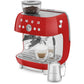 Siebträgermaschine 50's Style EGF03RDEU Rot - MEGART