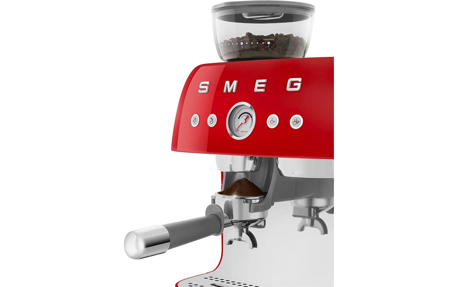 Siebträgermaschine 50's Style EGF03RDEU Rot - MEGART