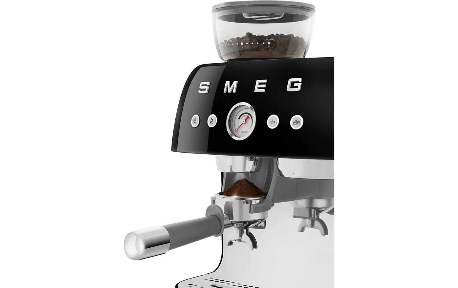 Siebträgermaschine 50's Style EGF03BLEU Schwarz - MEGART