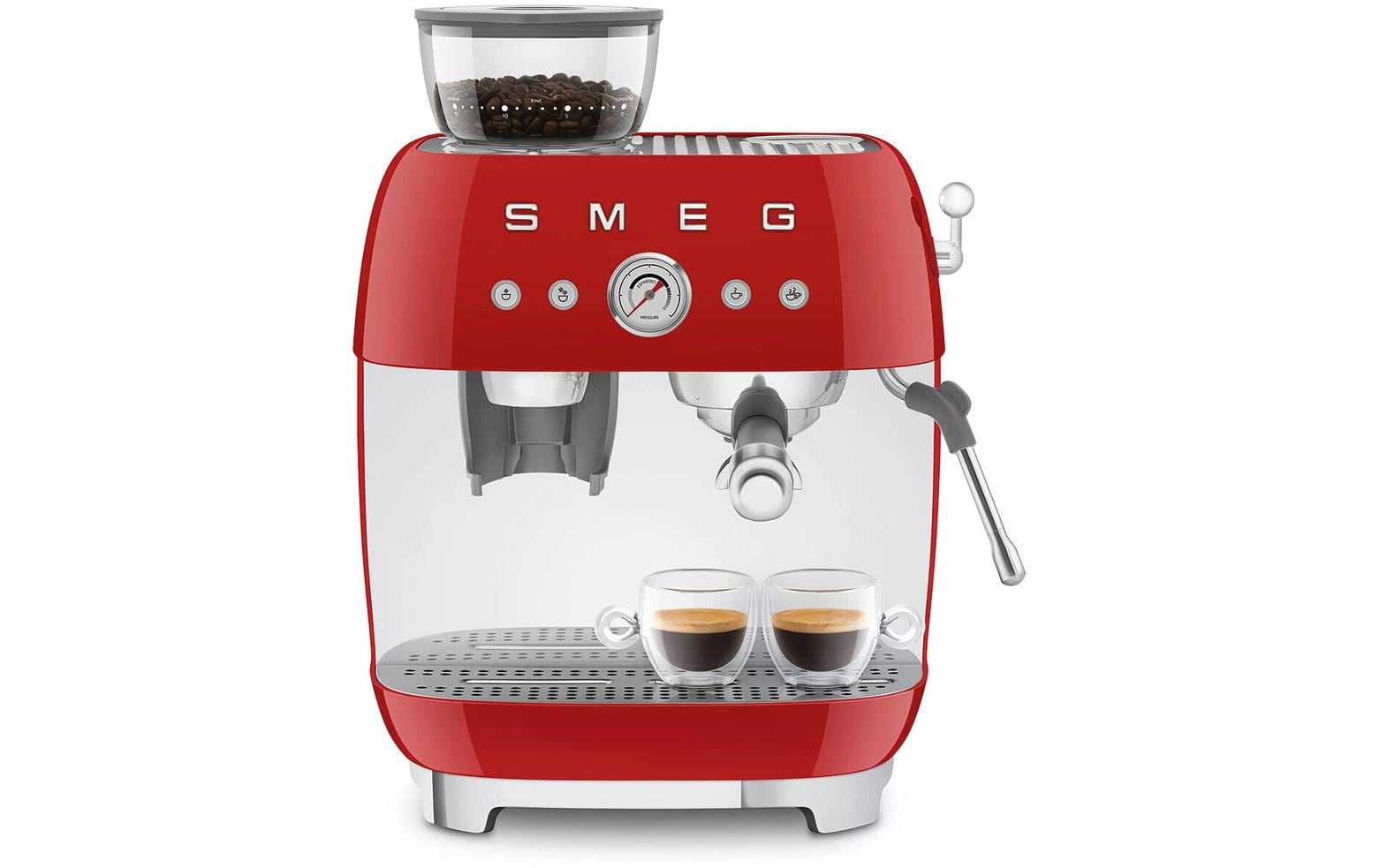 Siebträgermaschine 50's Style EGF03RDEU Rot - MEGART