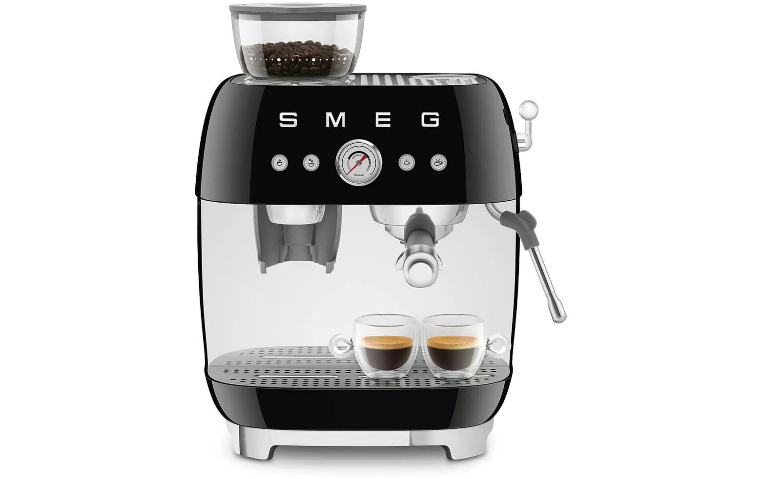 Siebträgermaschine 50's Style EGF03BLEU Schwarz - MEGART